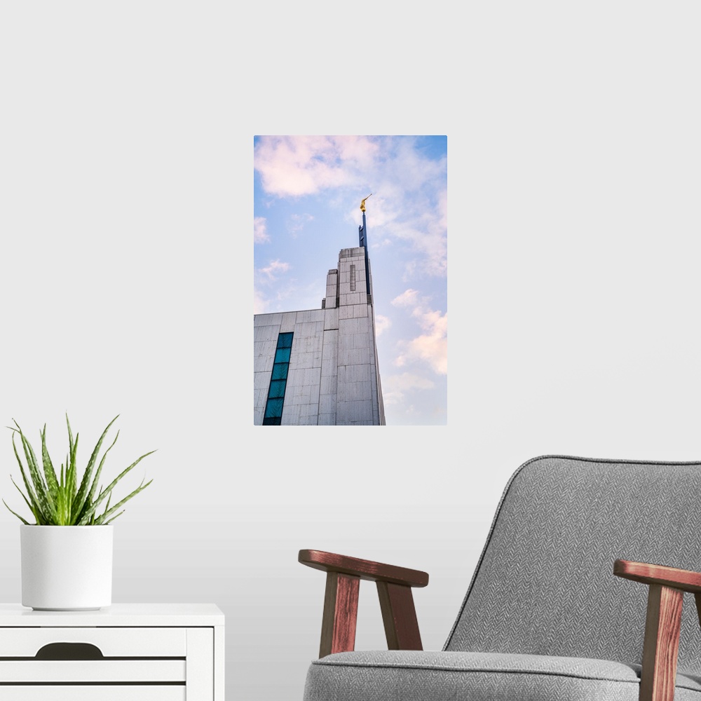 A modern room featuring The New York City Temple stands alongside legendary landmarks of the Big Apple. The Manhattan New...