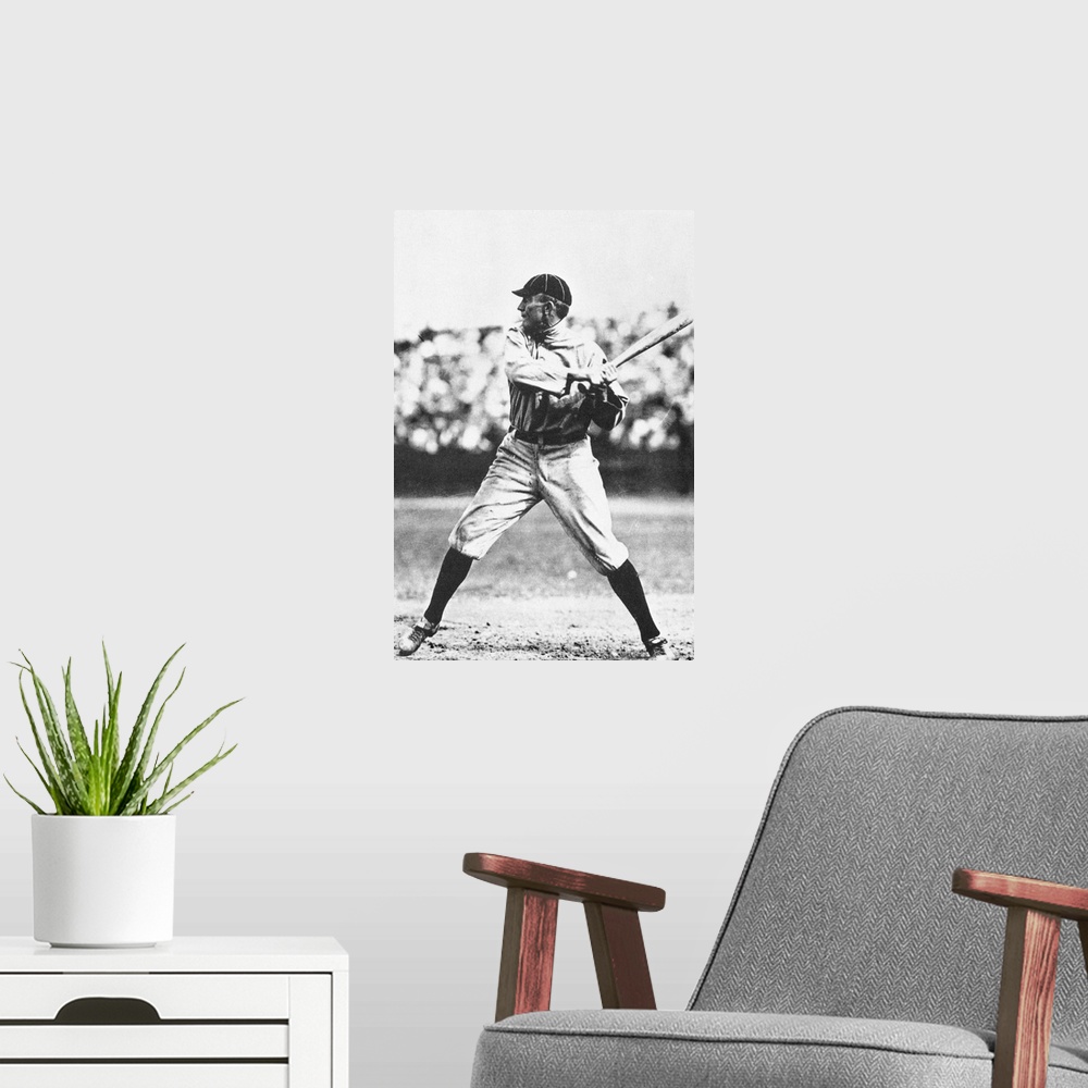 A modern room featuring Tyrus Raymond Cobb. American baseball player.