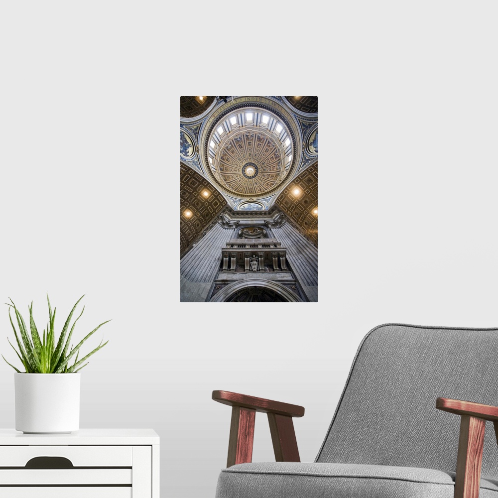 A modern room featuring Dome of Saint Peter's Basilica, Vatican
