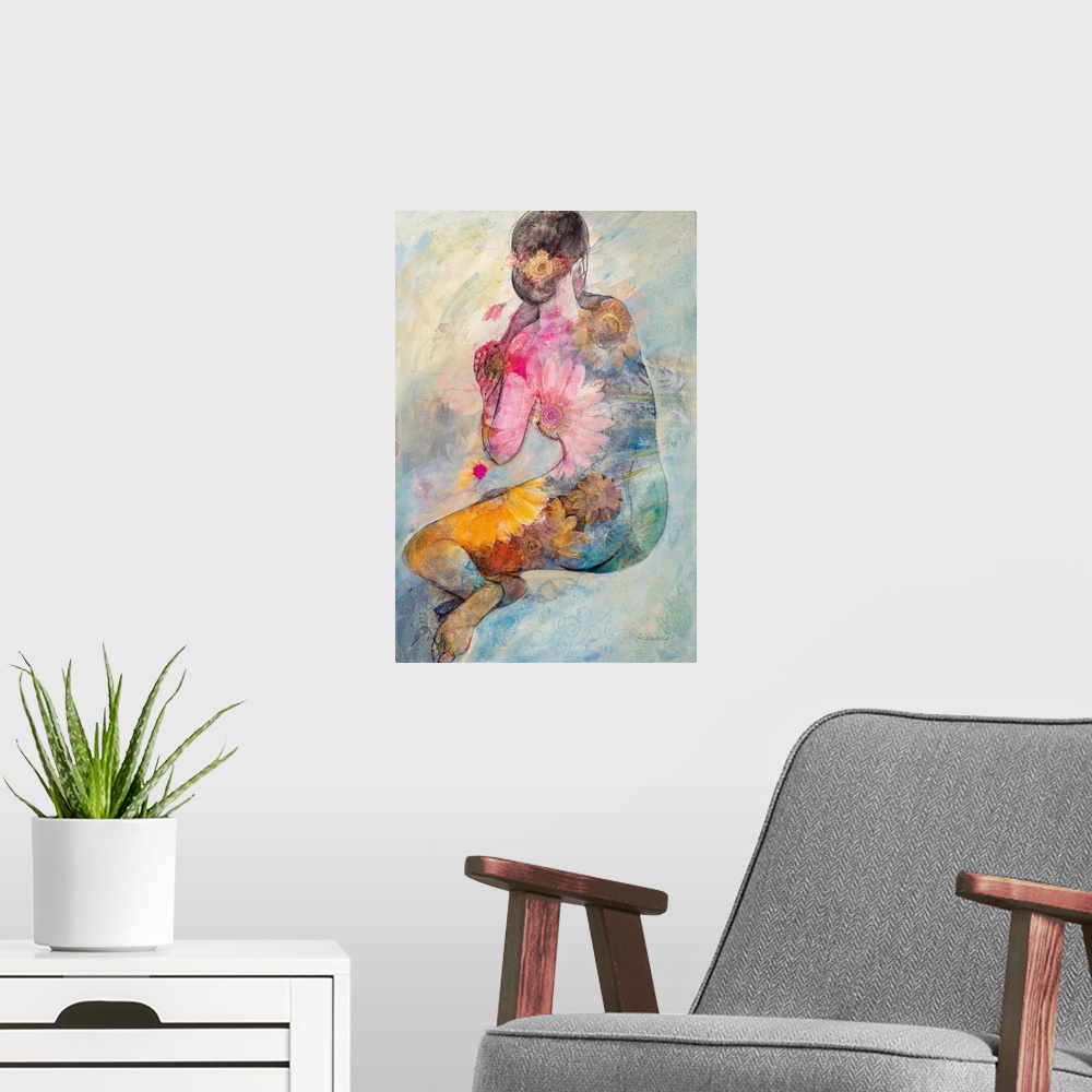 A modern room featuring Floral Figures II