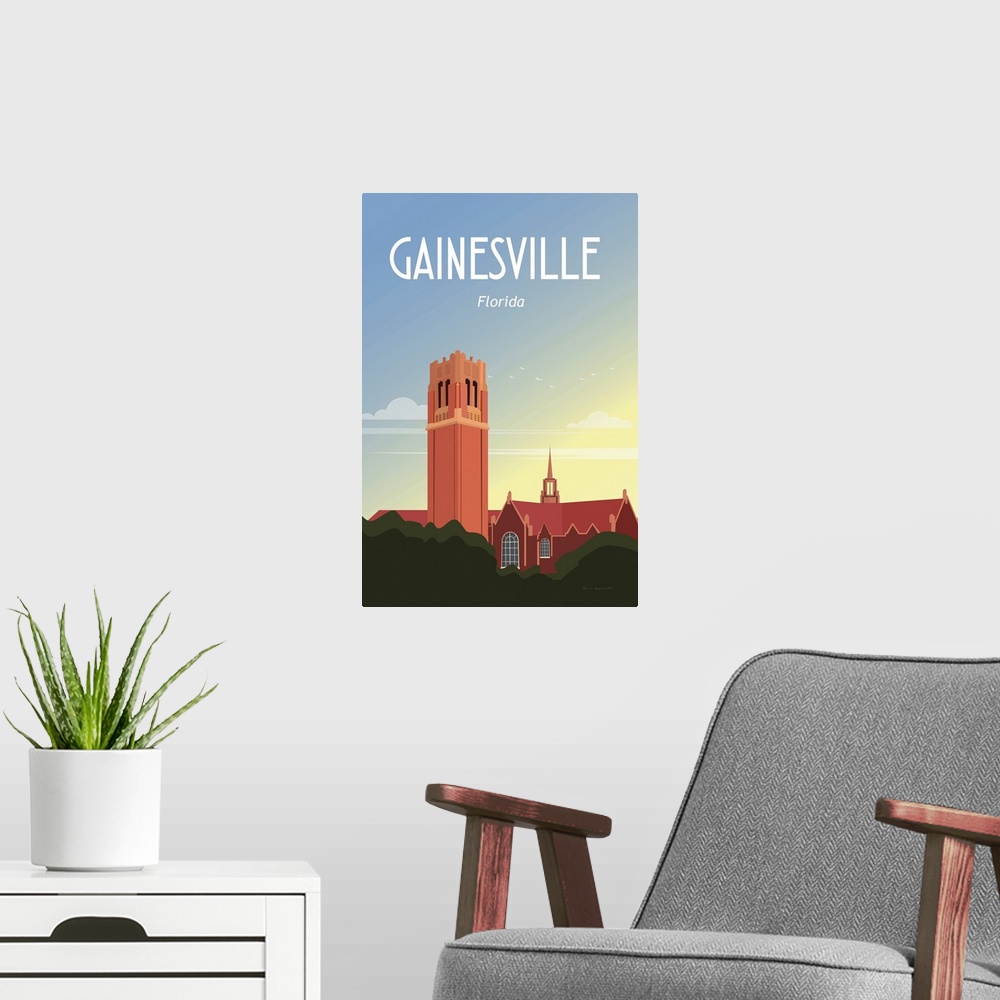 A modern room featuring Gainesville