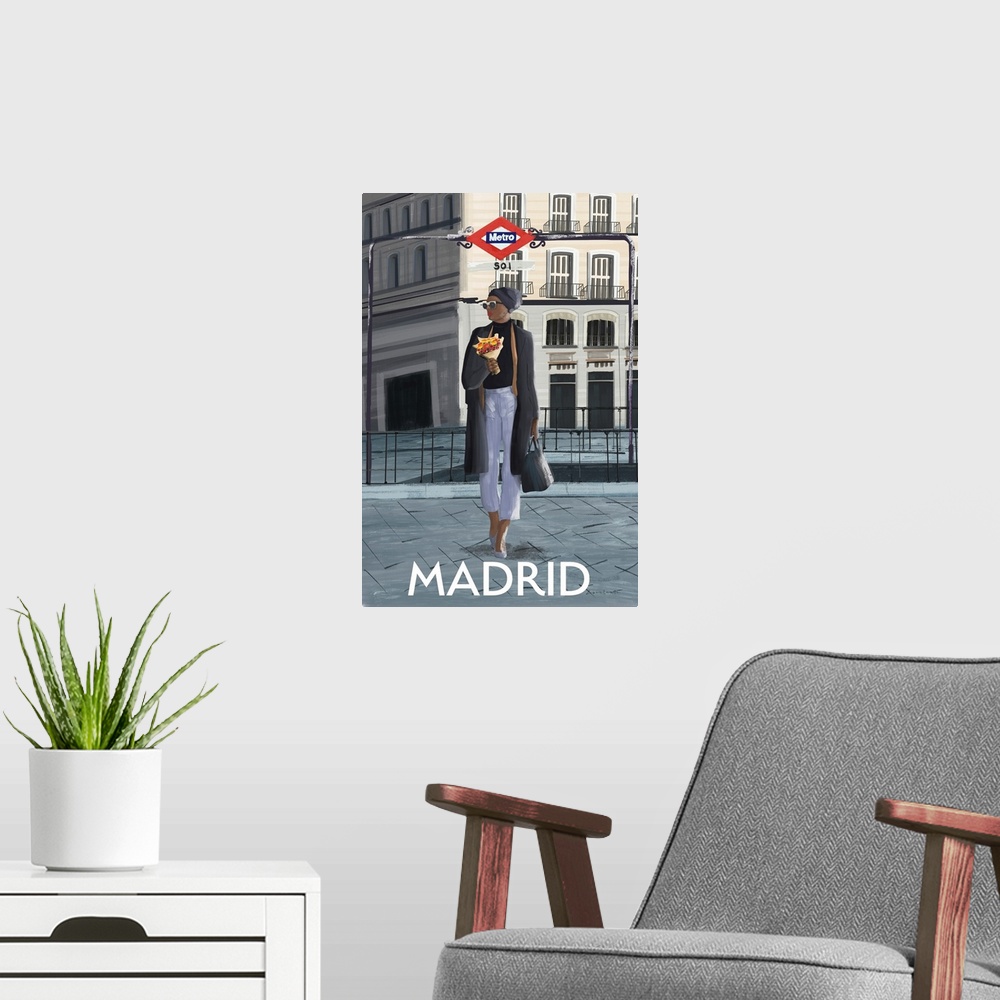 A modern room featuring Girl In Madrid
