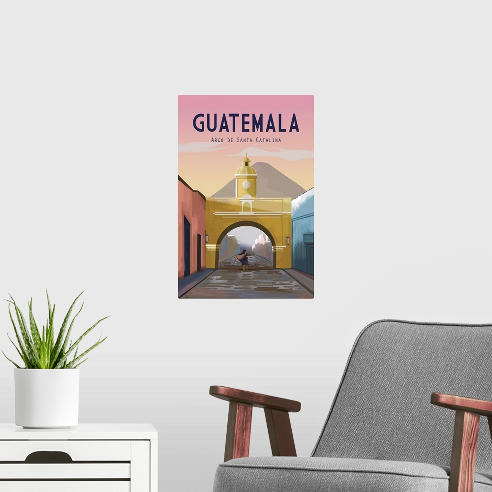 A modern room featuring Guatemala