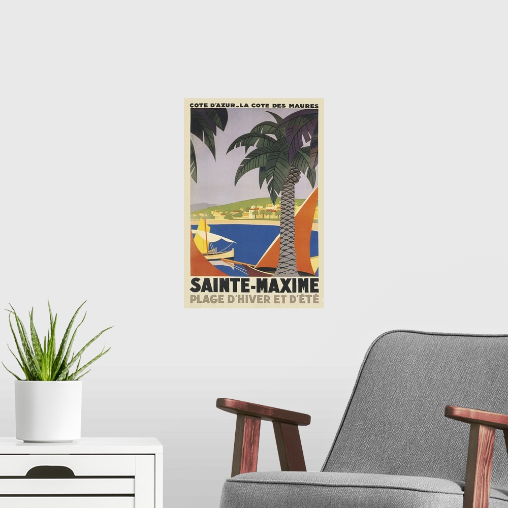 A modern room featuring Travel Poster I