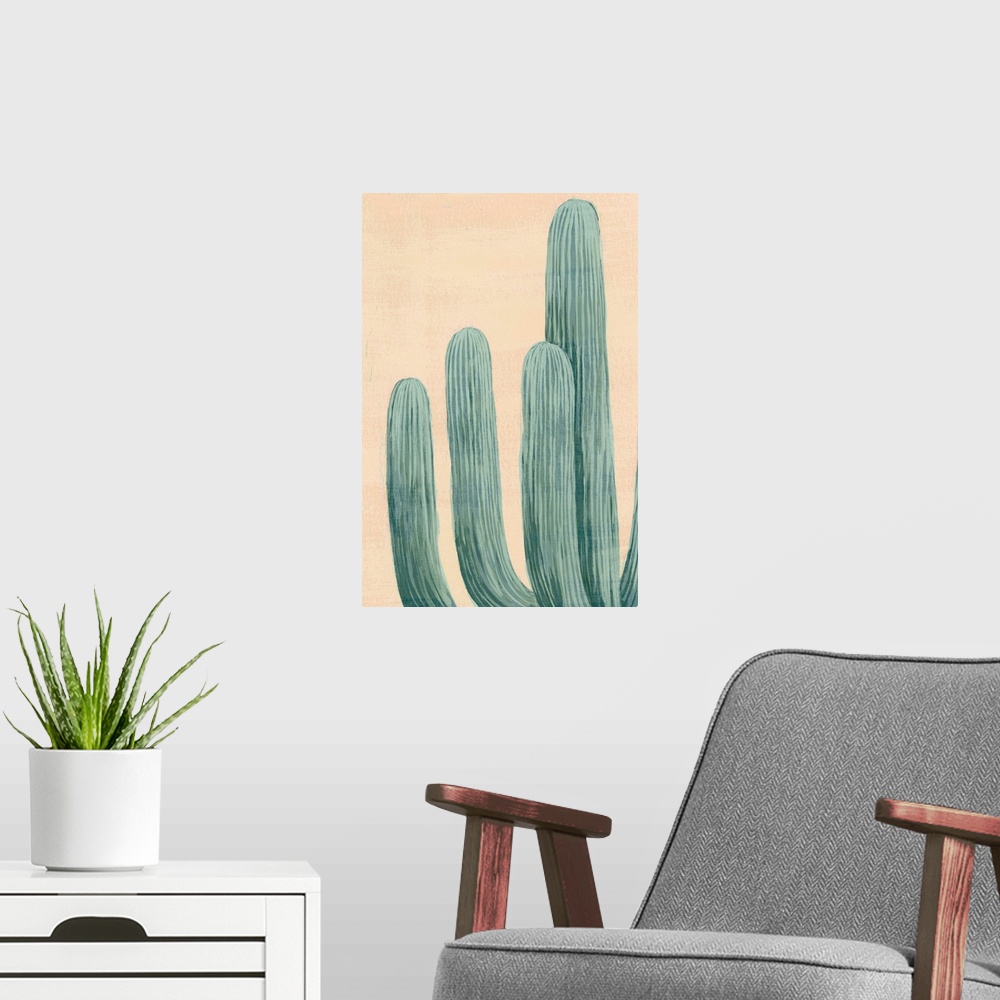 A modern room featuring Dusty Cacti I