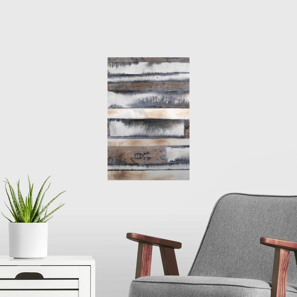 A modern room featuring Earth and Smoke I