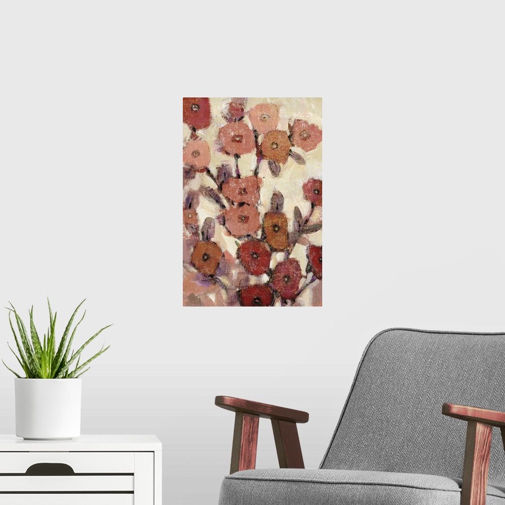 A modern room featuring Floral Patterns II