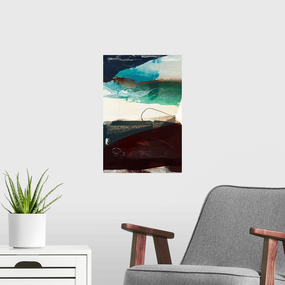 A modern room featuring Obscure Abstract V