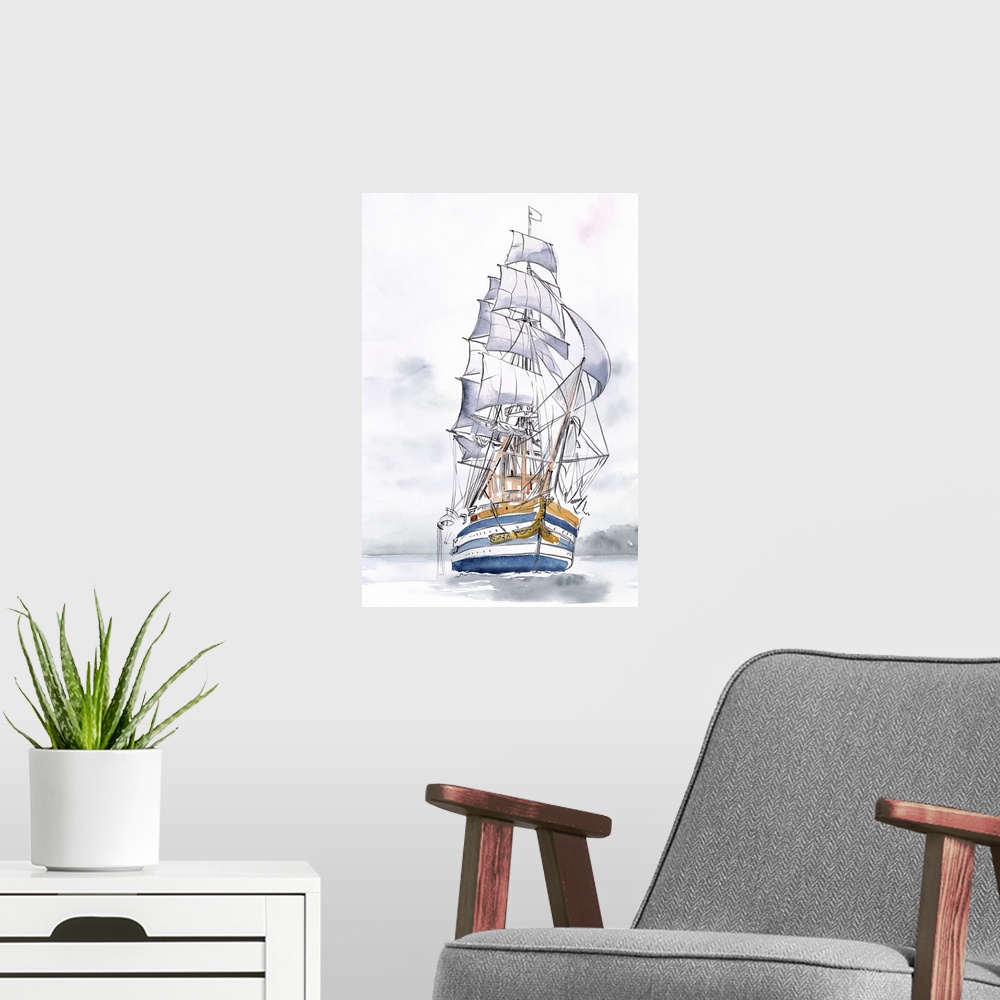 A modern room featuring Tall Ship I