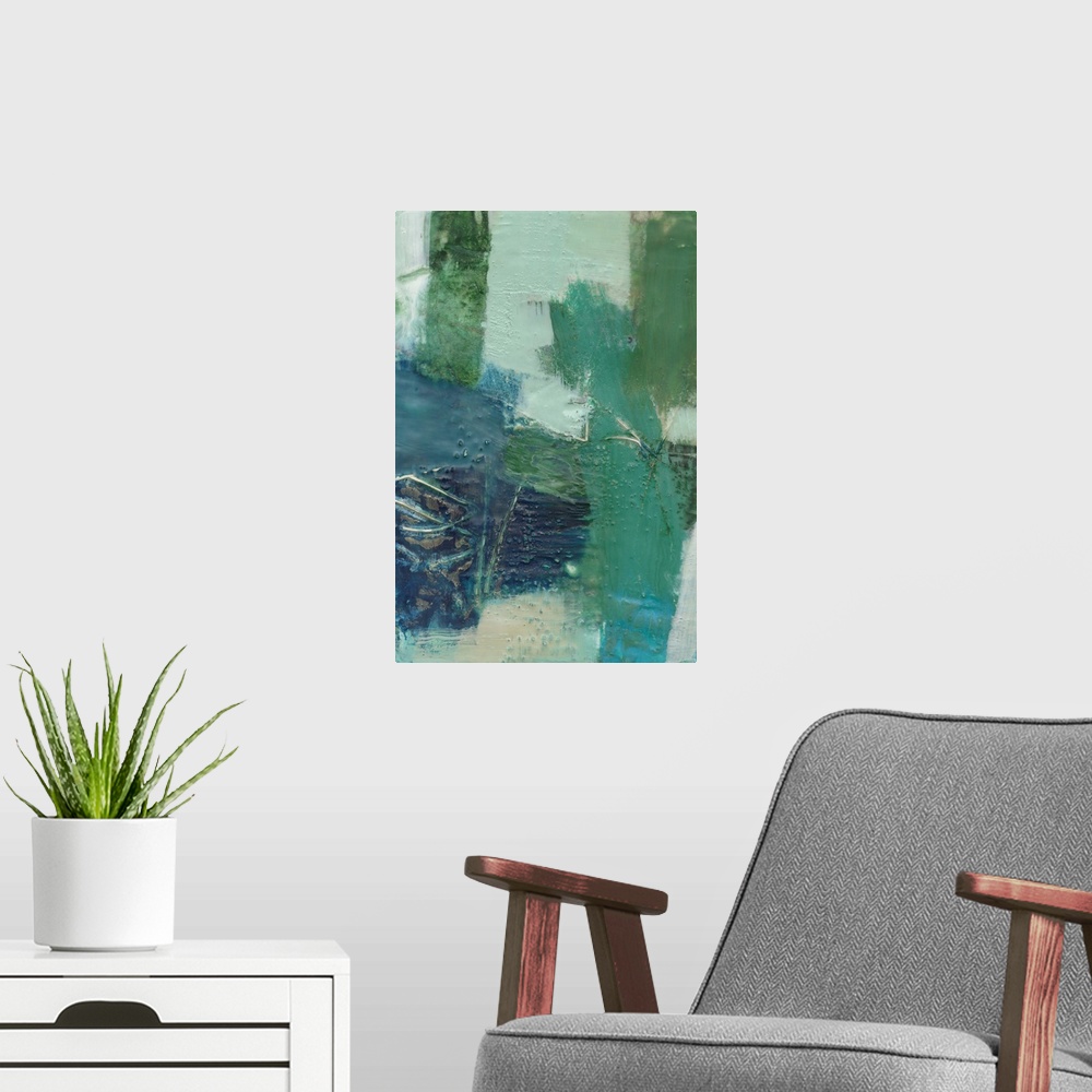 A modern room featuring Terrene Abstract IV