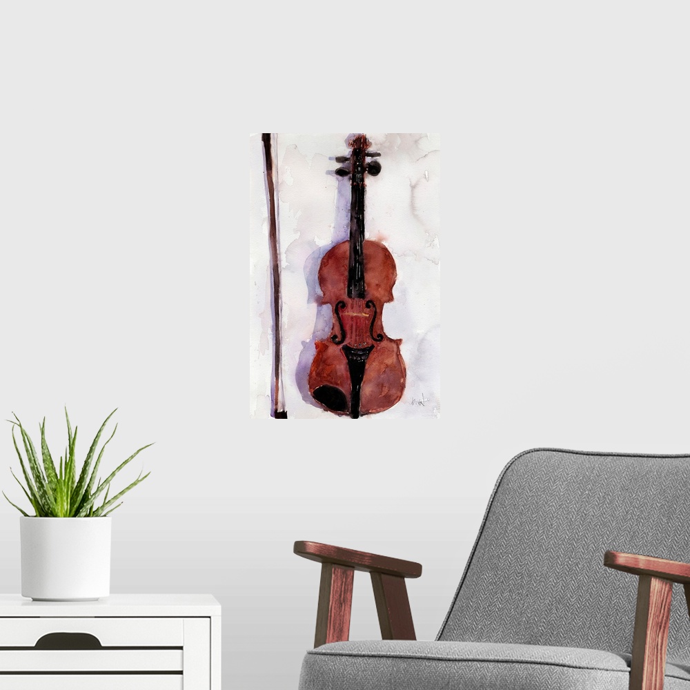 A modern room featuring The Violin