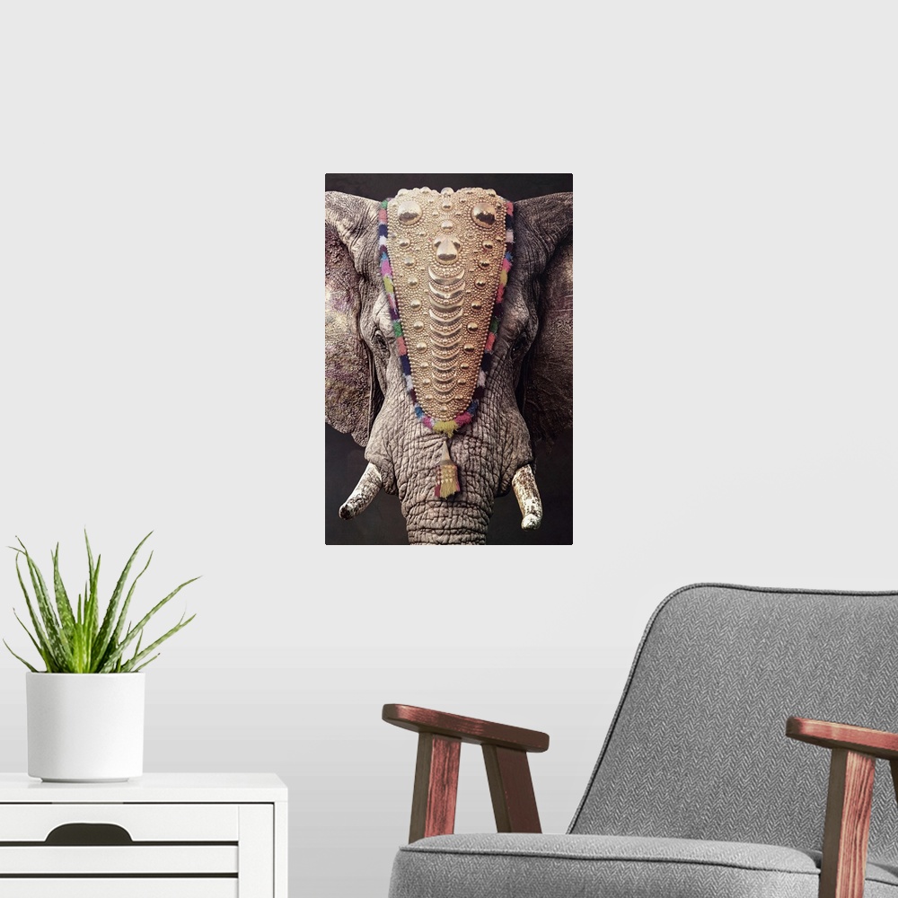A modern room featuring Decorated Elephant