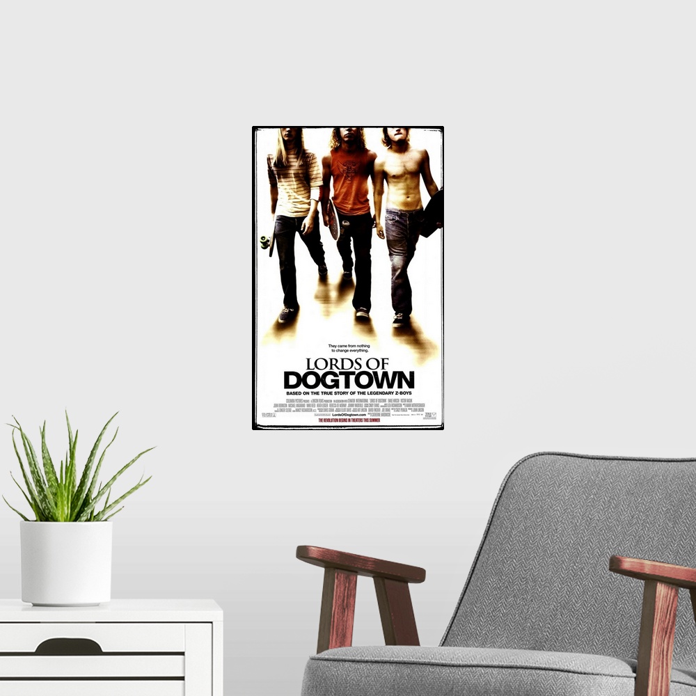 A modern room featuring Lords of Dogtown (2005)