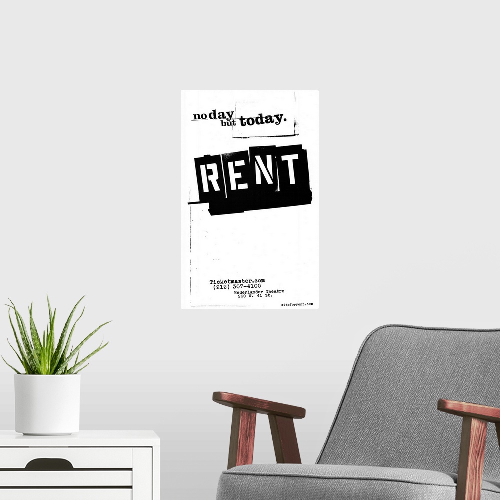 A modern room featuring Rent (Broadway) ()