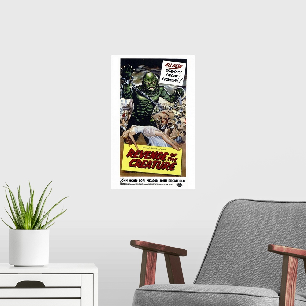 A modern room featuring In this follow up to The Creature from the Black Lagoon, the Gill-man is captured in the Amazon a...