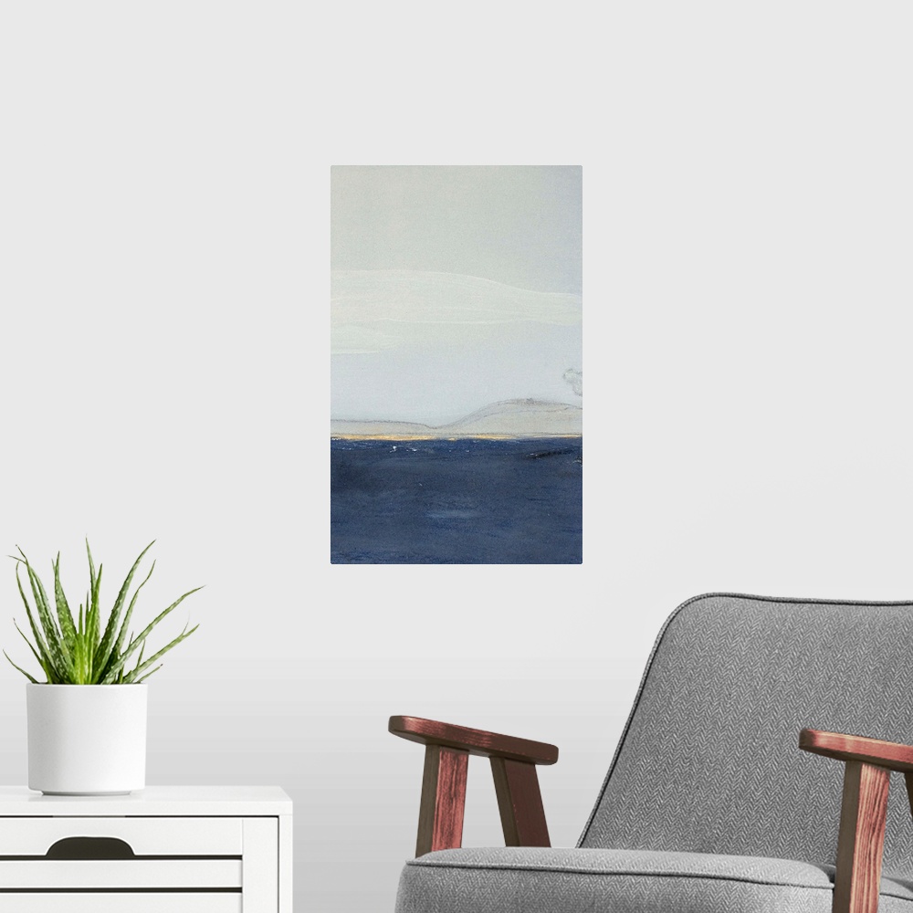 A modern room featuring View to the Shore Diptych II