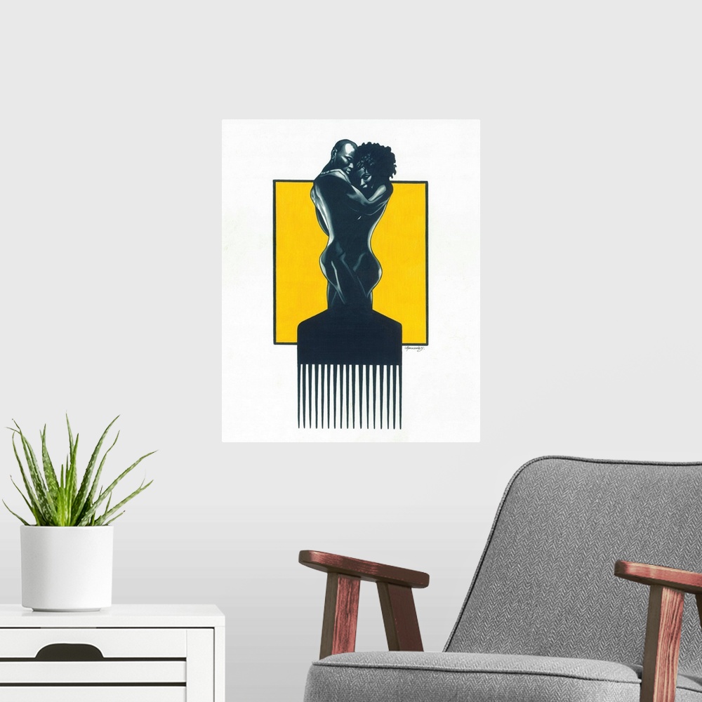 A modern room featuring Afropick Couple