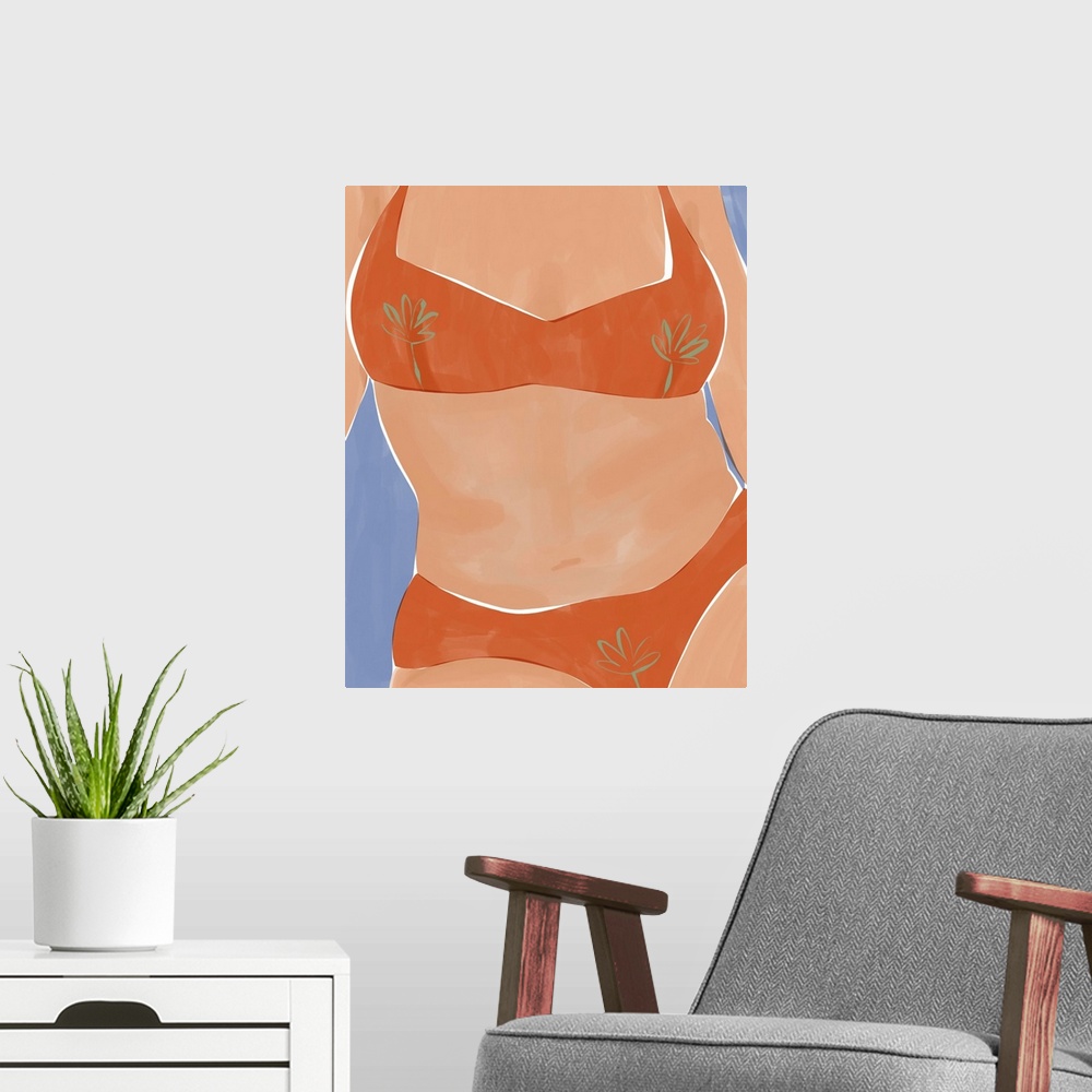 A modern room featuring Bikini Babe