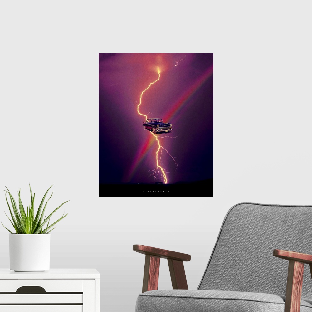 A modern room featuring Lightning