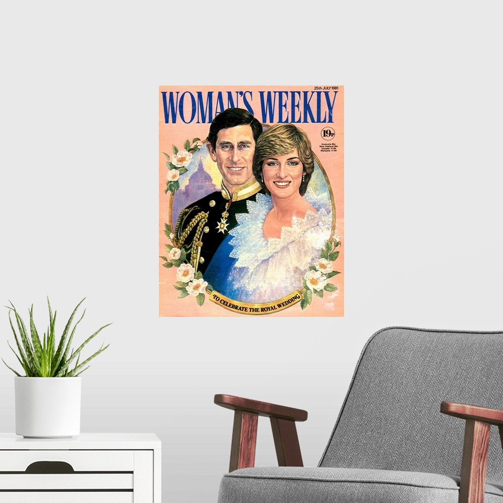 A modern room featuring 1980's UK Womans Weekly Magazine Cover