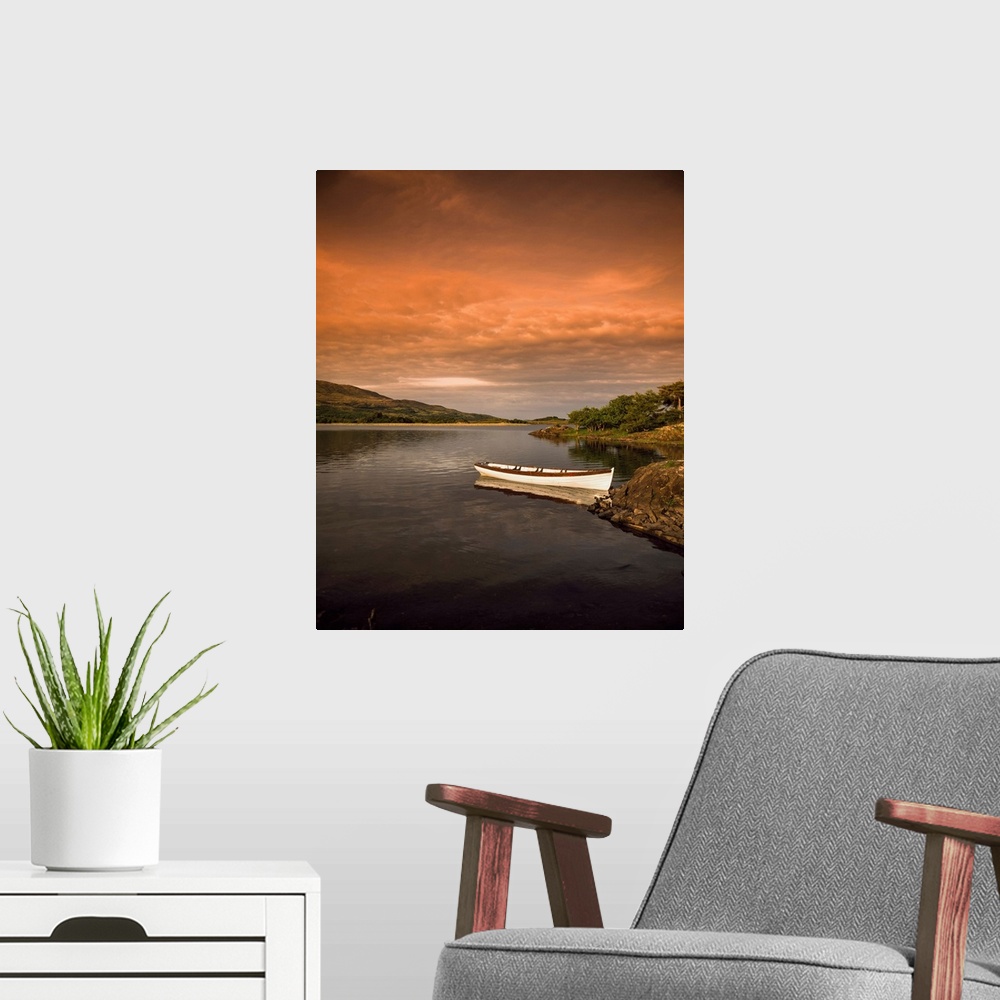 A modern room featuring Co Galway, Connemara, boat at Maam Croos.