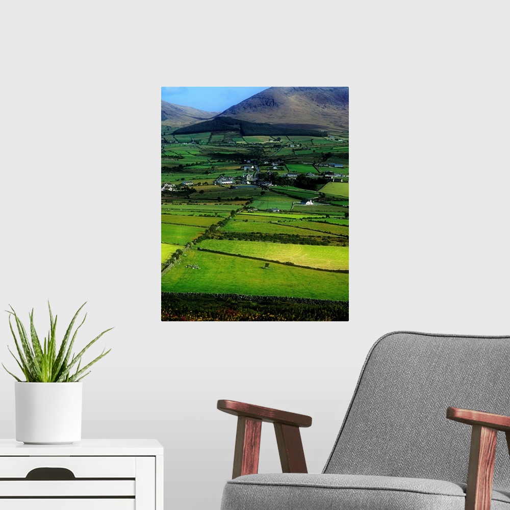 A modern room featuring High Angle View Of Buildings In A Village, Mourne Mountains, Northern Ireland