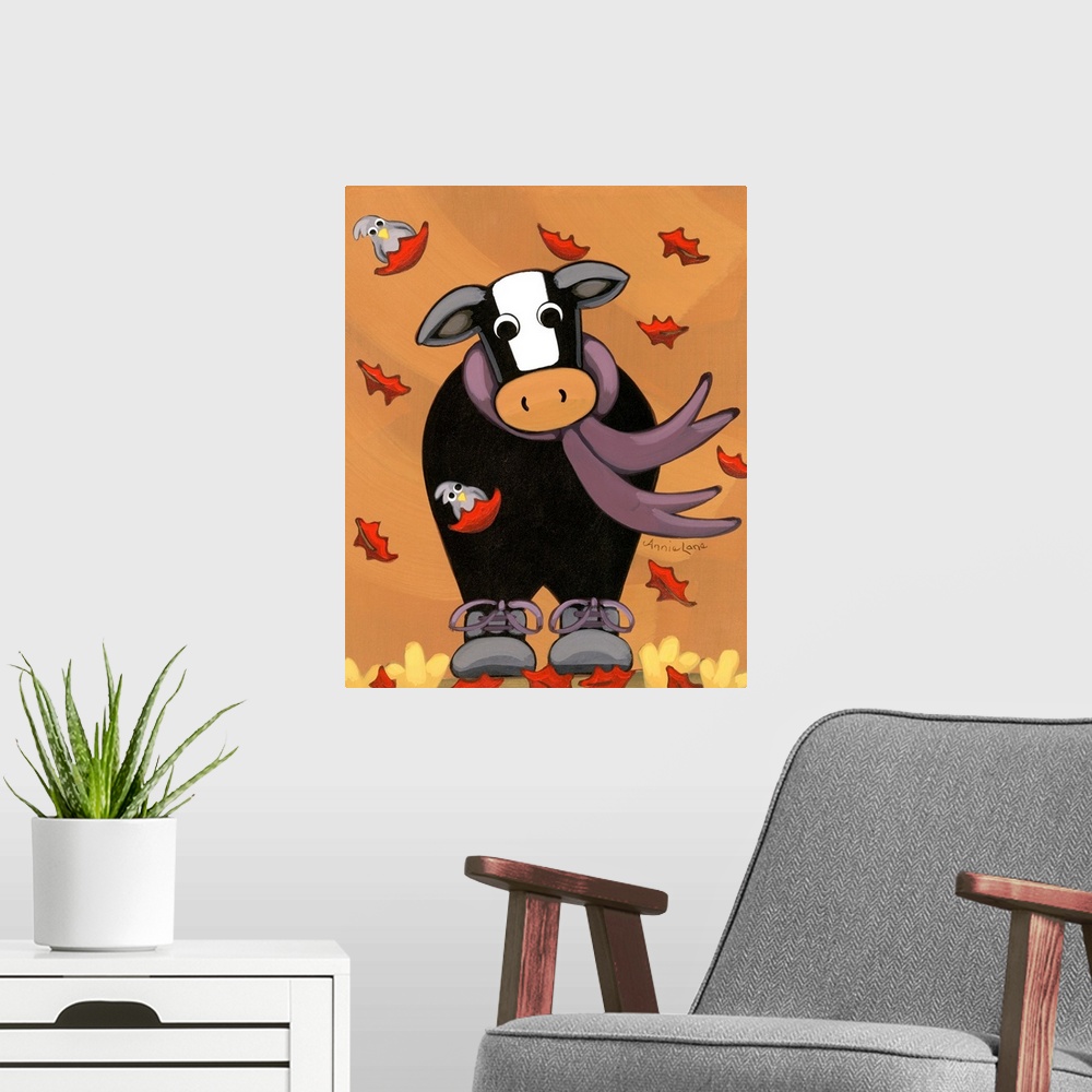 A modern room featuring Autumn Mooves In