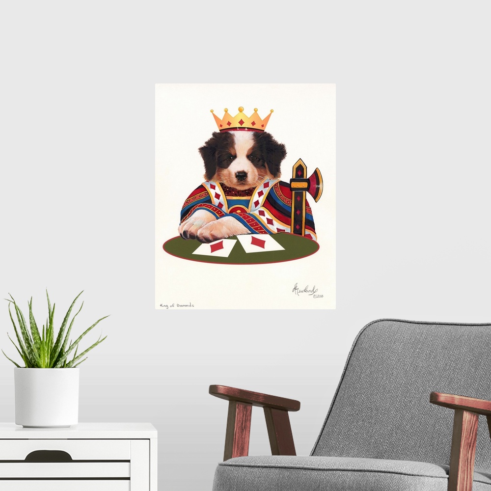 A modern room featuring King Of Diamonds