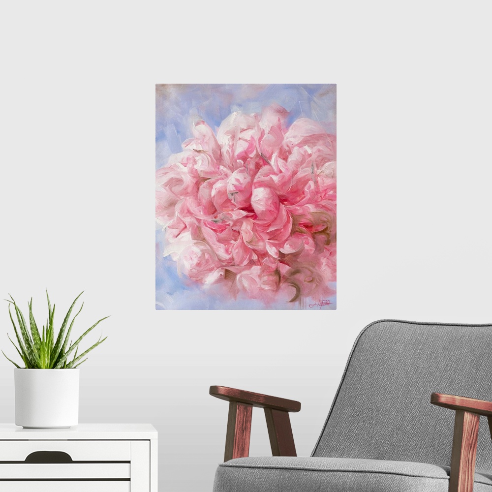 A modern room featuring Pink Peony I
