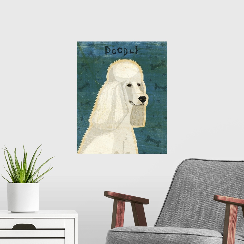 A modern room featuring Poodle (white)