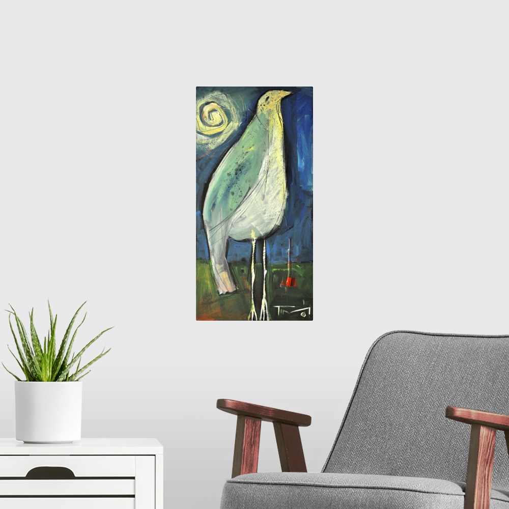 A modern room featuring Proud Bird