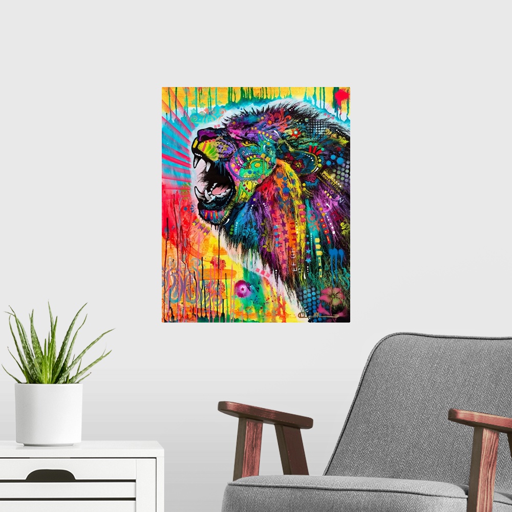 A modern room featuring South African Lion