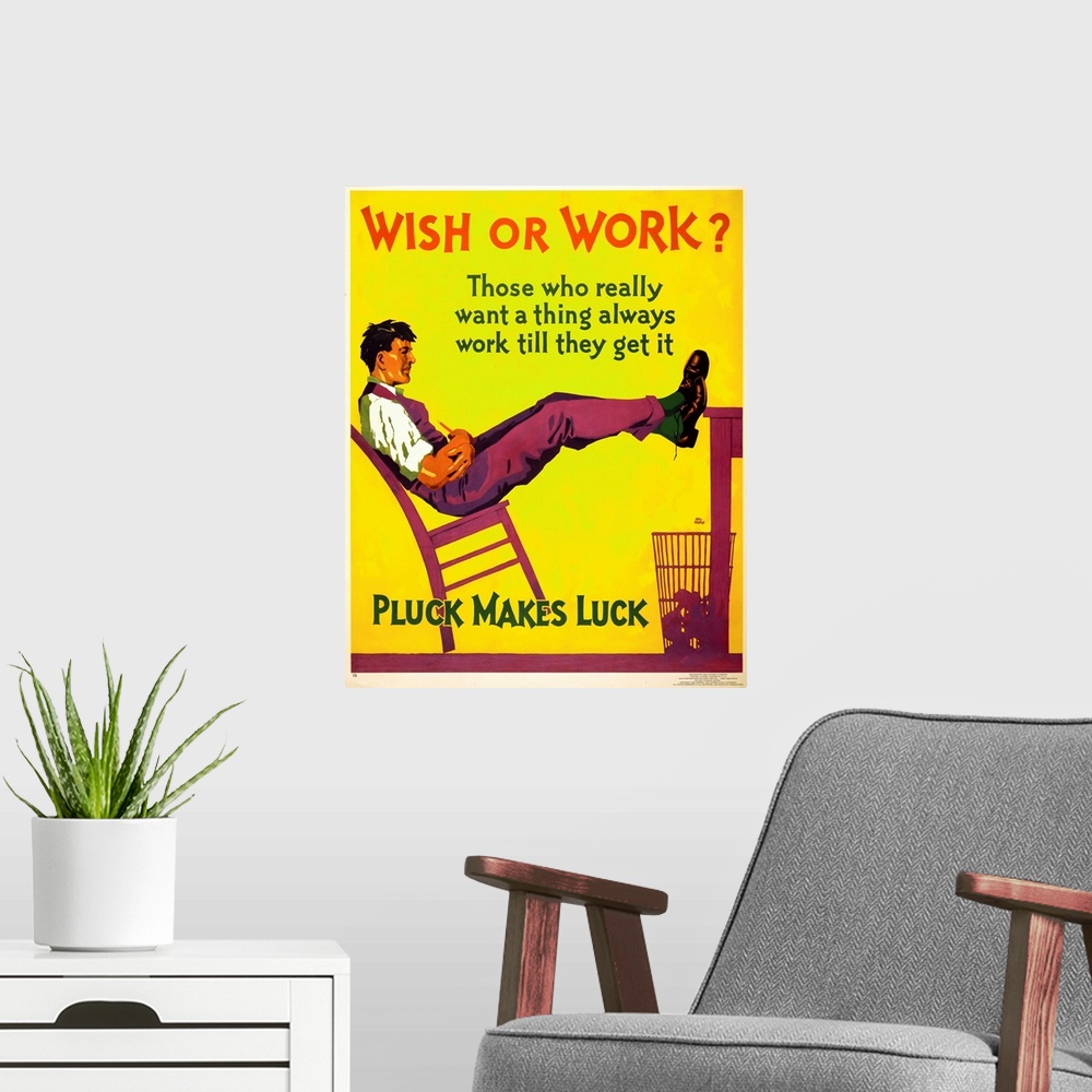 A modern room featuring Wish or work