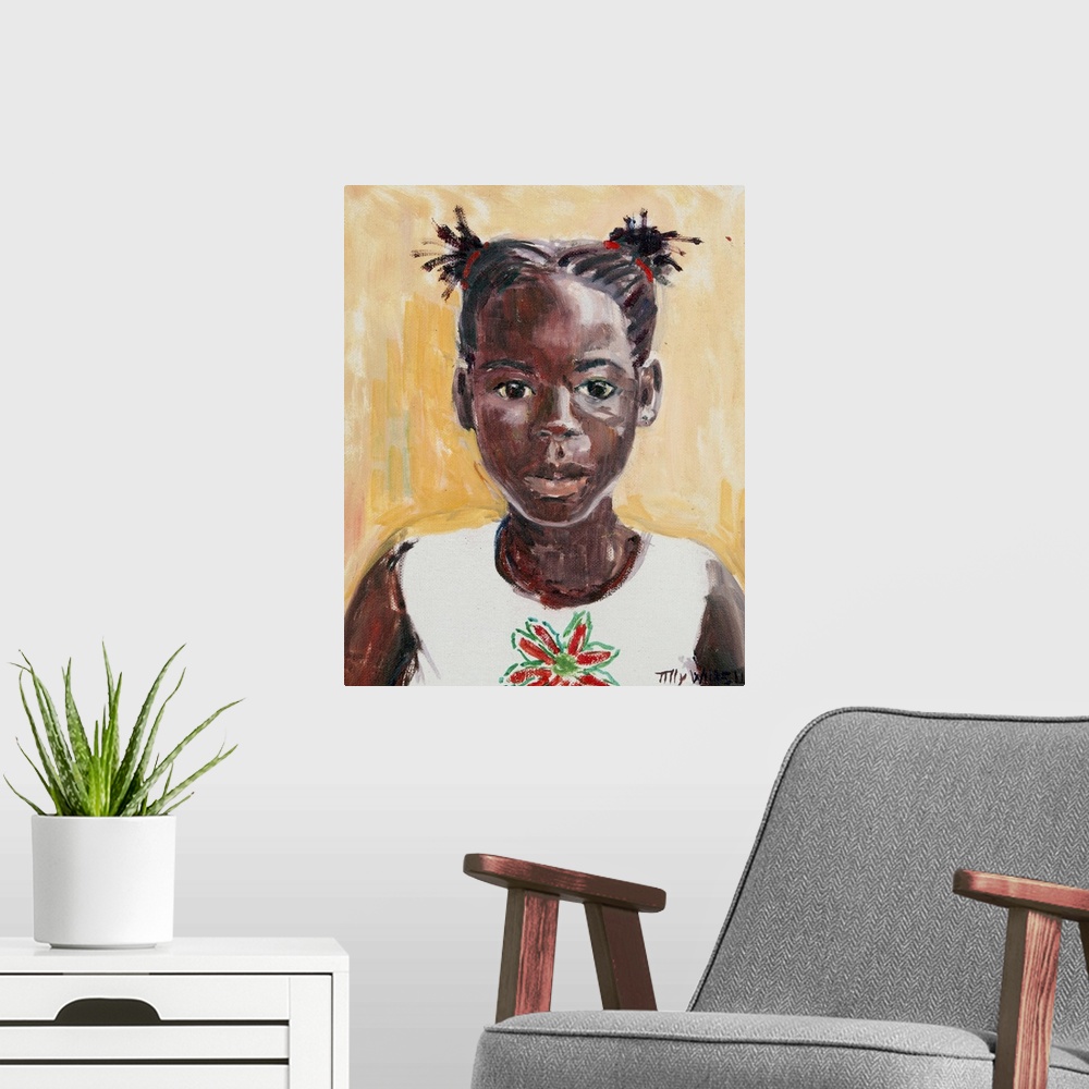 A modern room featuring African Girl