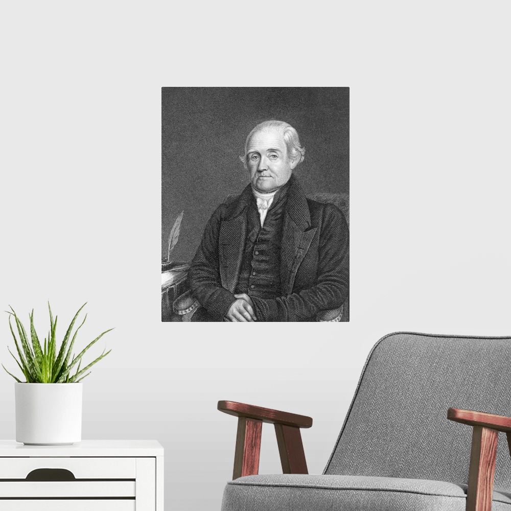 A modern room featuring Noah Webster, engraved by G. Parker