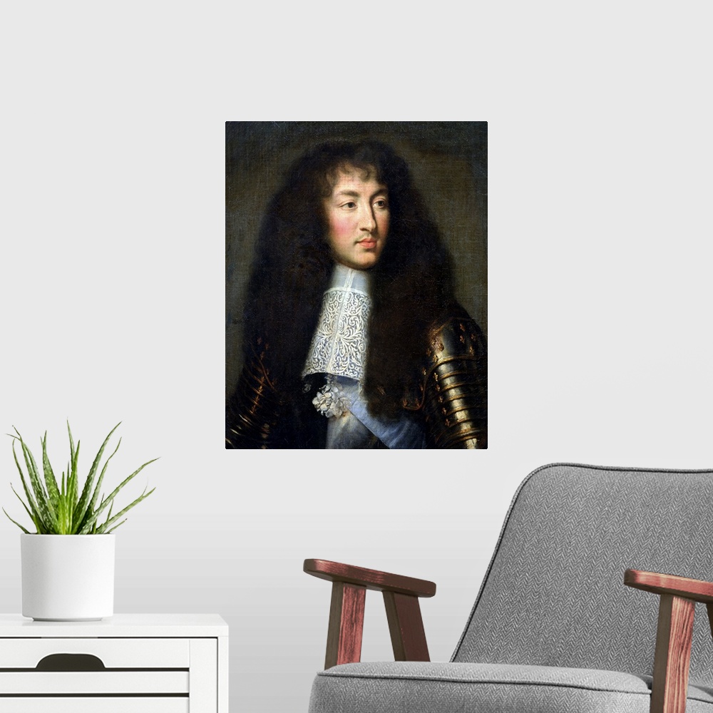 A modern room featuring Portrait of Louis XIV