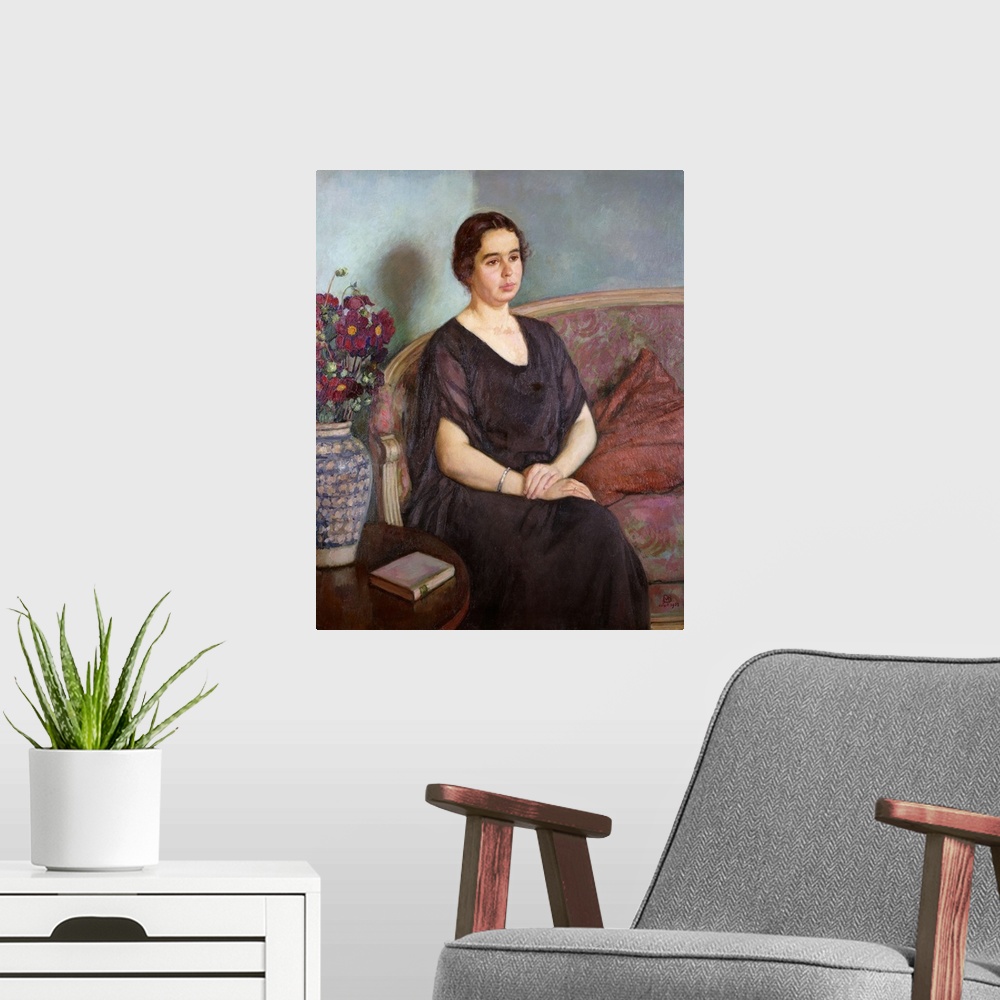 A modern room featuring Portrait of Madame Dubois