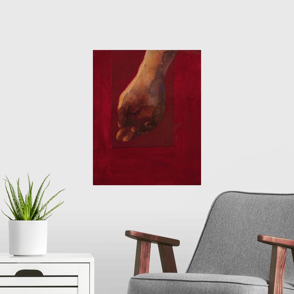 A modern room featuring Red Hand
