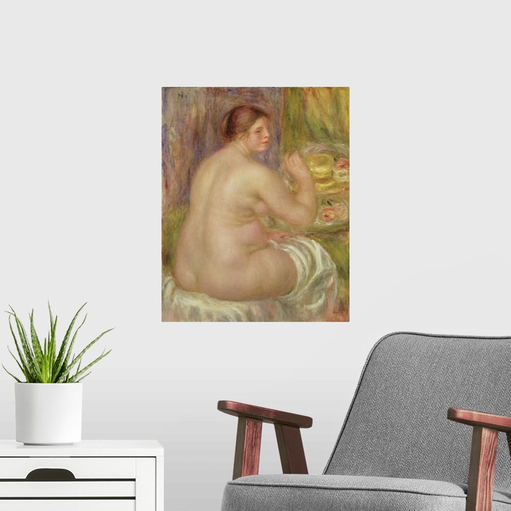 A modern room featuring Nu de dos Nude from the Back