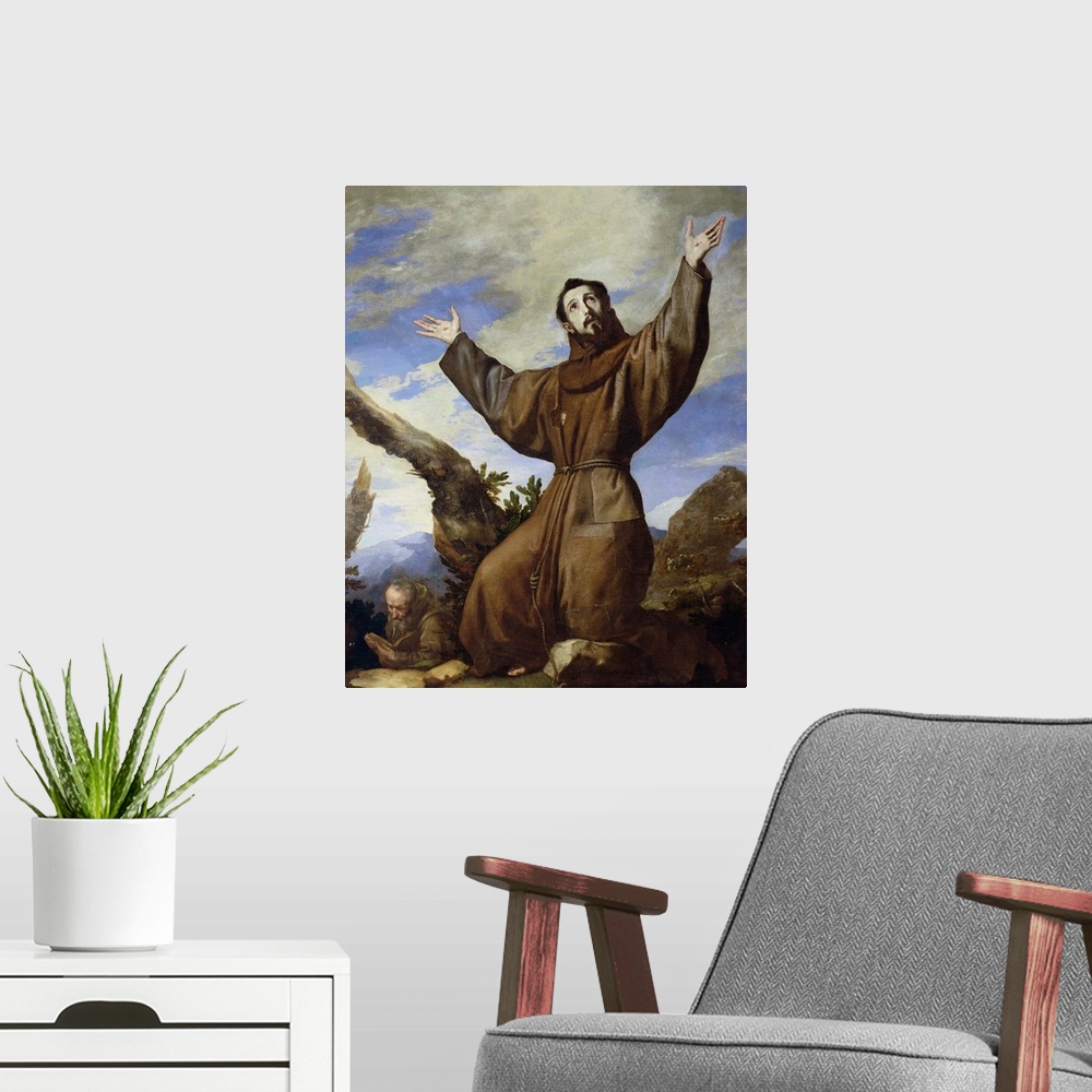 A modern room featuring St. Francis of Assisi (c.1182-1220) 1642