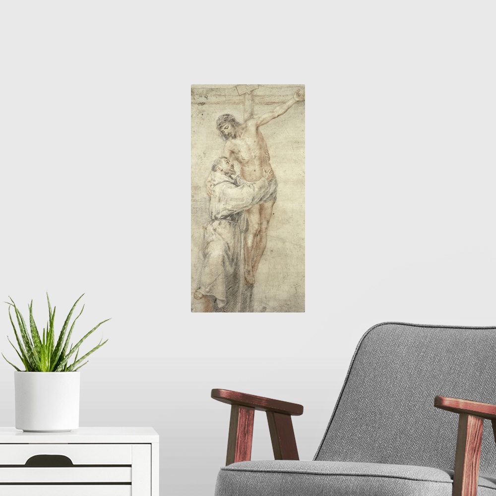 A modern room featuring St. Francis Rejecting the World and Embracing Christ