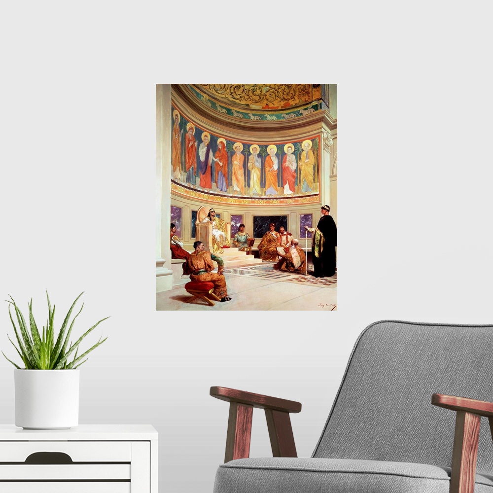 A modern room featuring St John Chrysostom, exiled by Empress Eudoxia