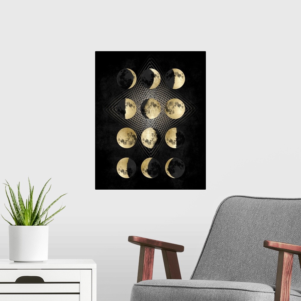 A modern room featuring Moon Phases