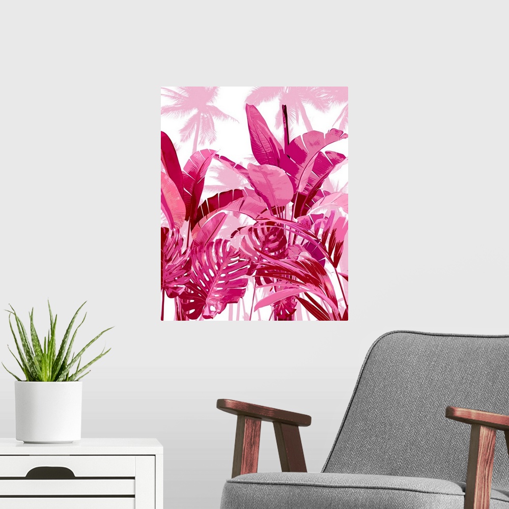 A modern room featuring Palm Forest Pink II