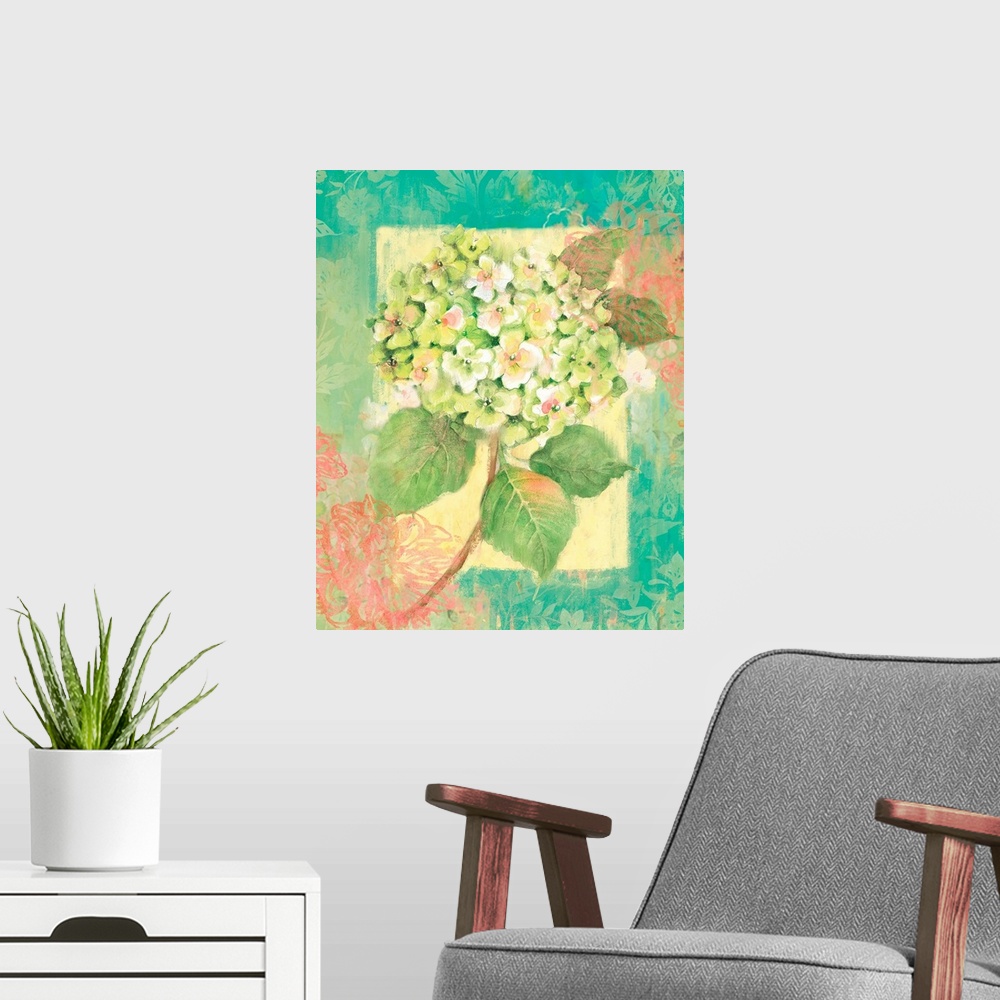 A modern room featuring Soft nature-inspired art brings a delicate accent to the home.