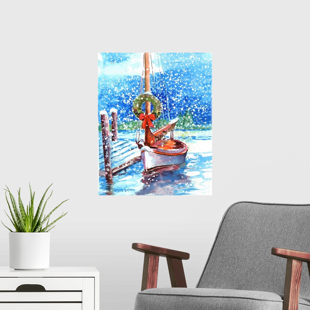 A modern room featuring Christmas Mooring