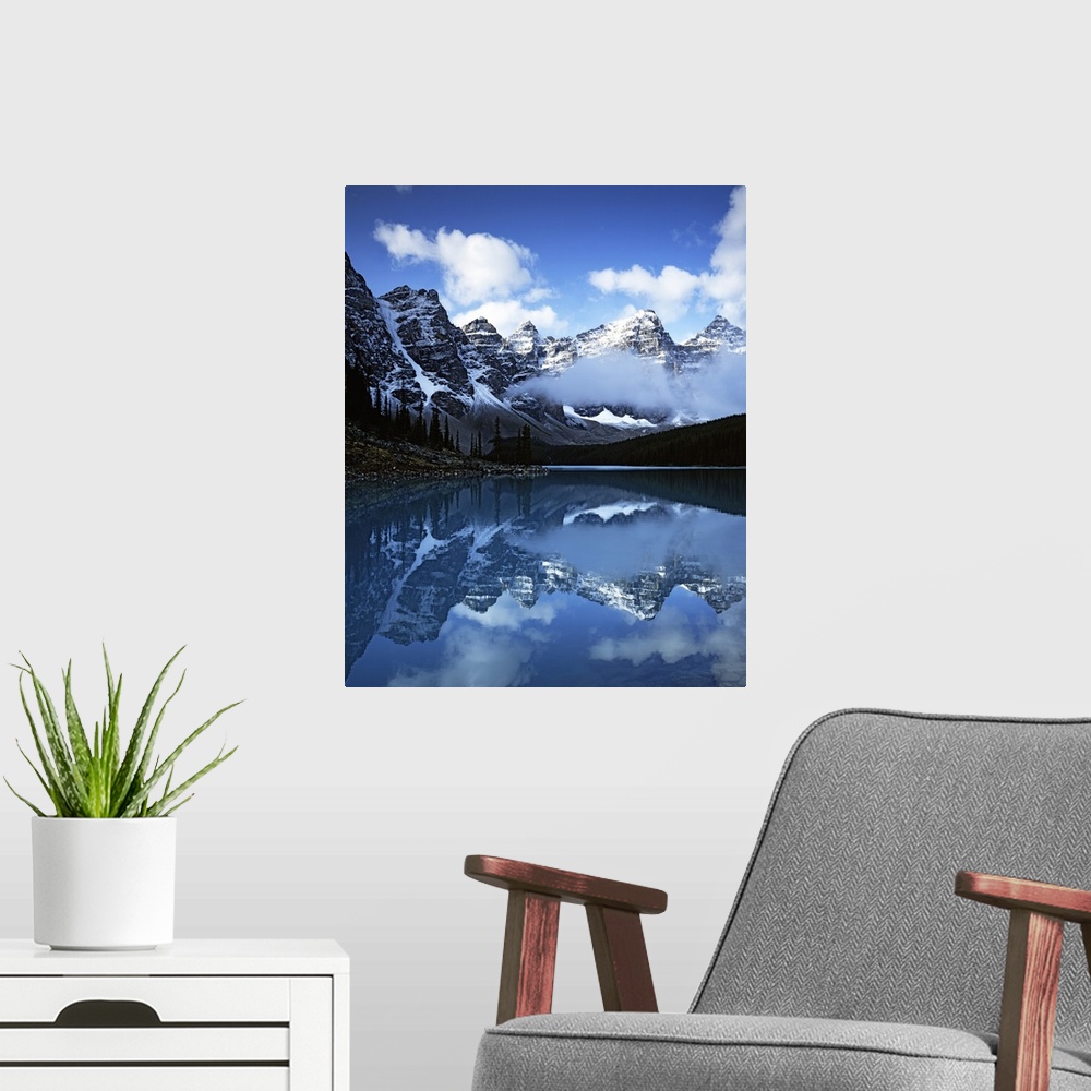 A modern room featuring Canada, Alberta, Banff National Park, Lake Moraine, Valley of Ten Peaks