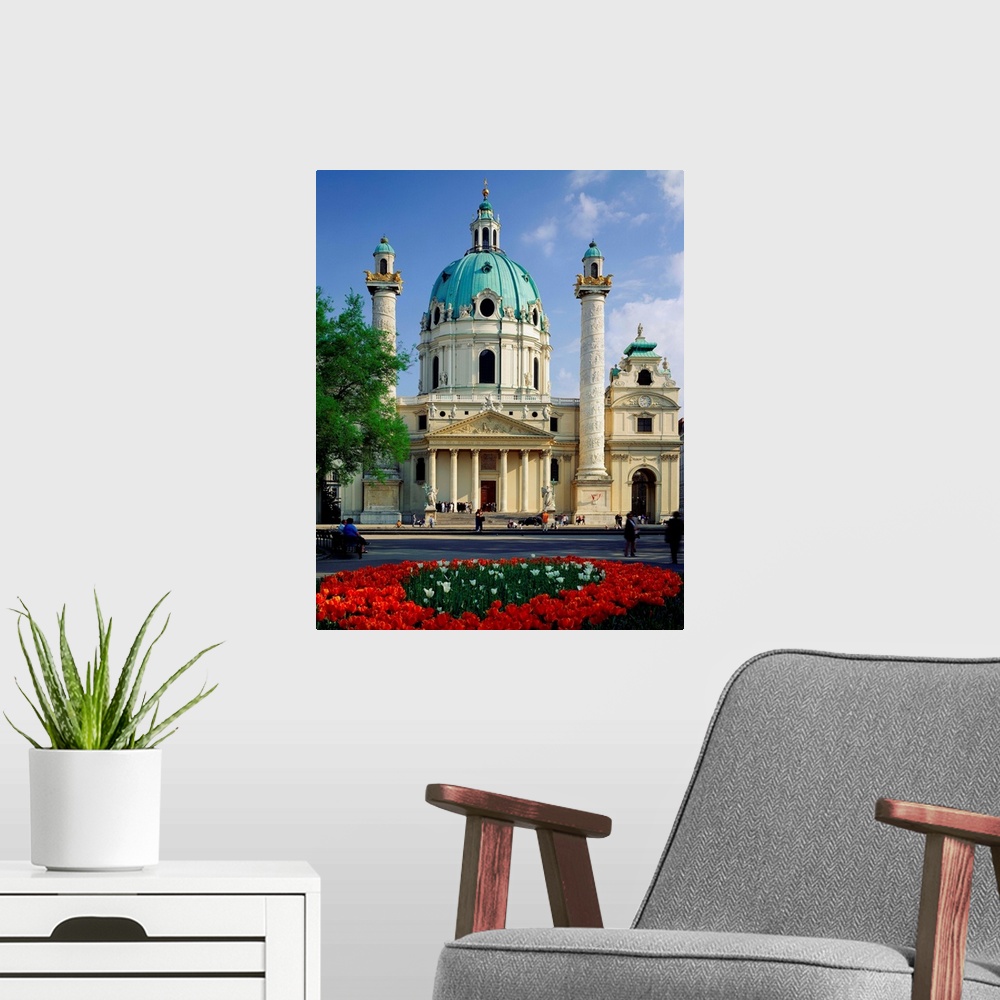 A modern room featuring Austria, Vienna, Karlskirche (Church of St. Charles Borromaeus)
