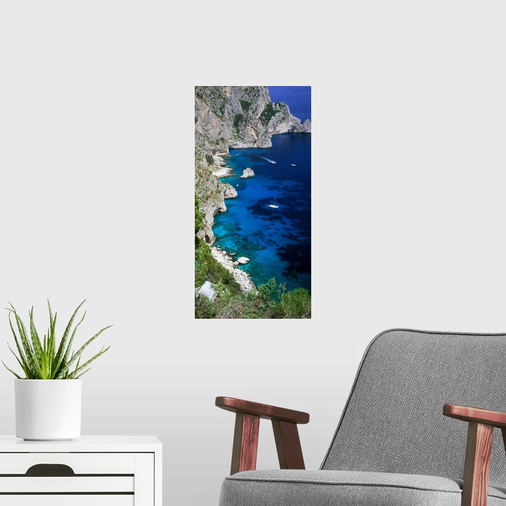 A modern room featuring Italy, Campania, Capri, view from Punta Massullo