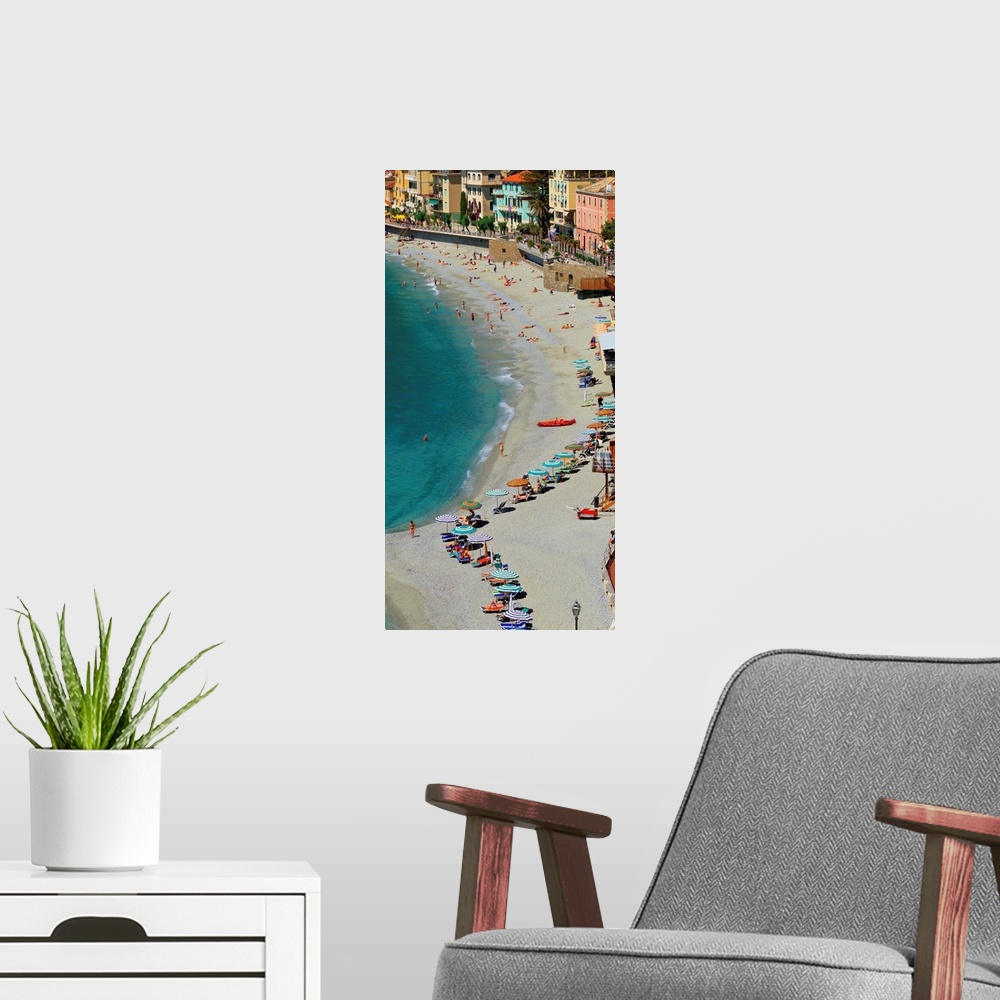 A modern room featuring Italy, Liguria, Monterosso al Mare, beach